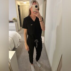 Women's Black Scrub Set